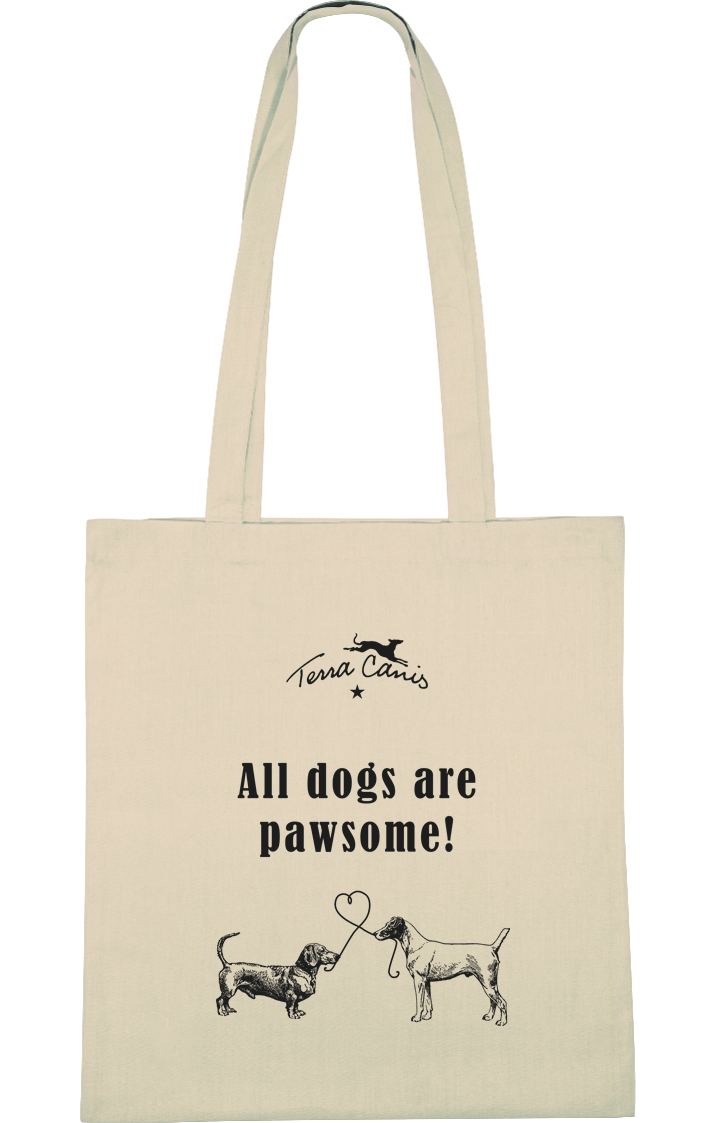 Sac en coton "All Dogs are Pawsome"