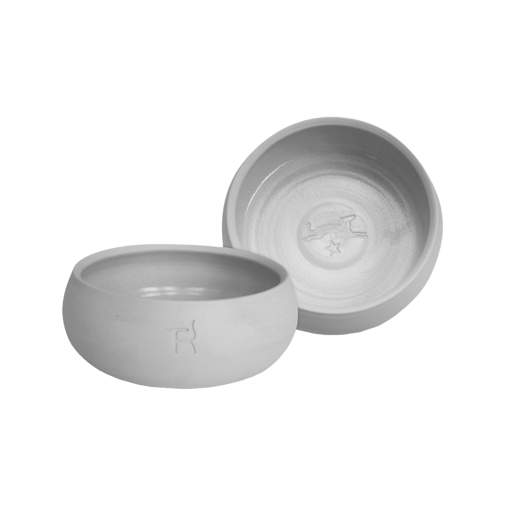 Ceramic dog bowl – natural colour