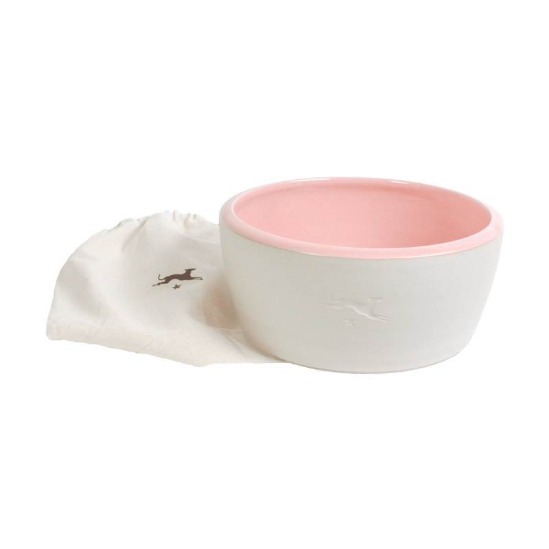 Keramik-Hundenapf – Natur / Rosa