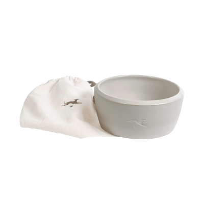 Ceramic dog bowl – natural colour