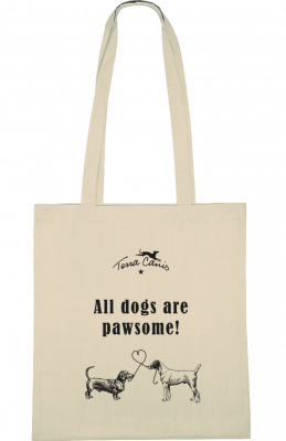 Cotton bag "All Dogs are Pawsome"