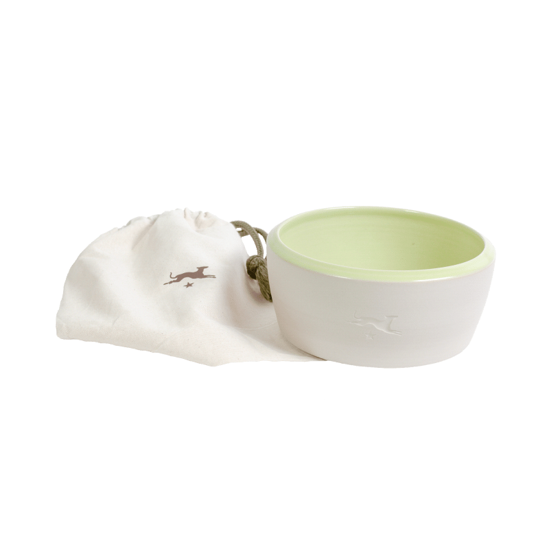 Keramik-Hundenapf – Natur / Hellgrün