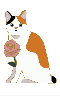 Pin Katze mit Rose
