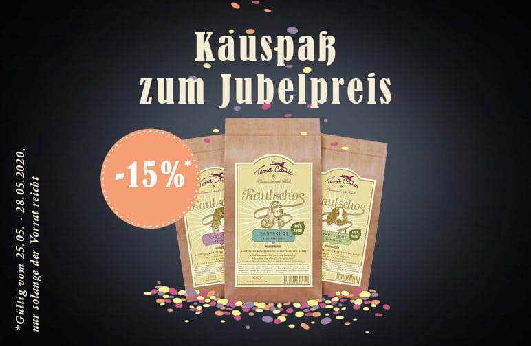 15% Rabatt auf unsere Kautschos