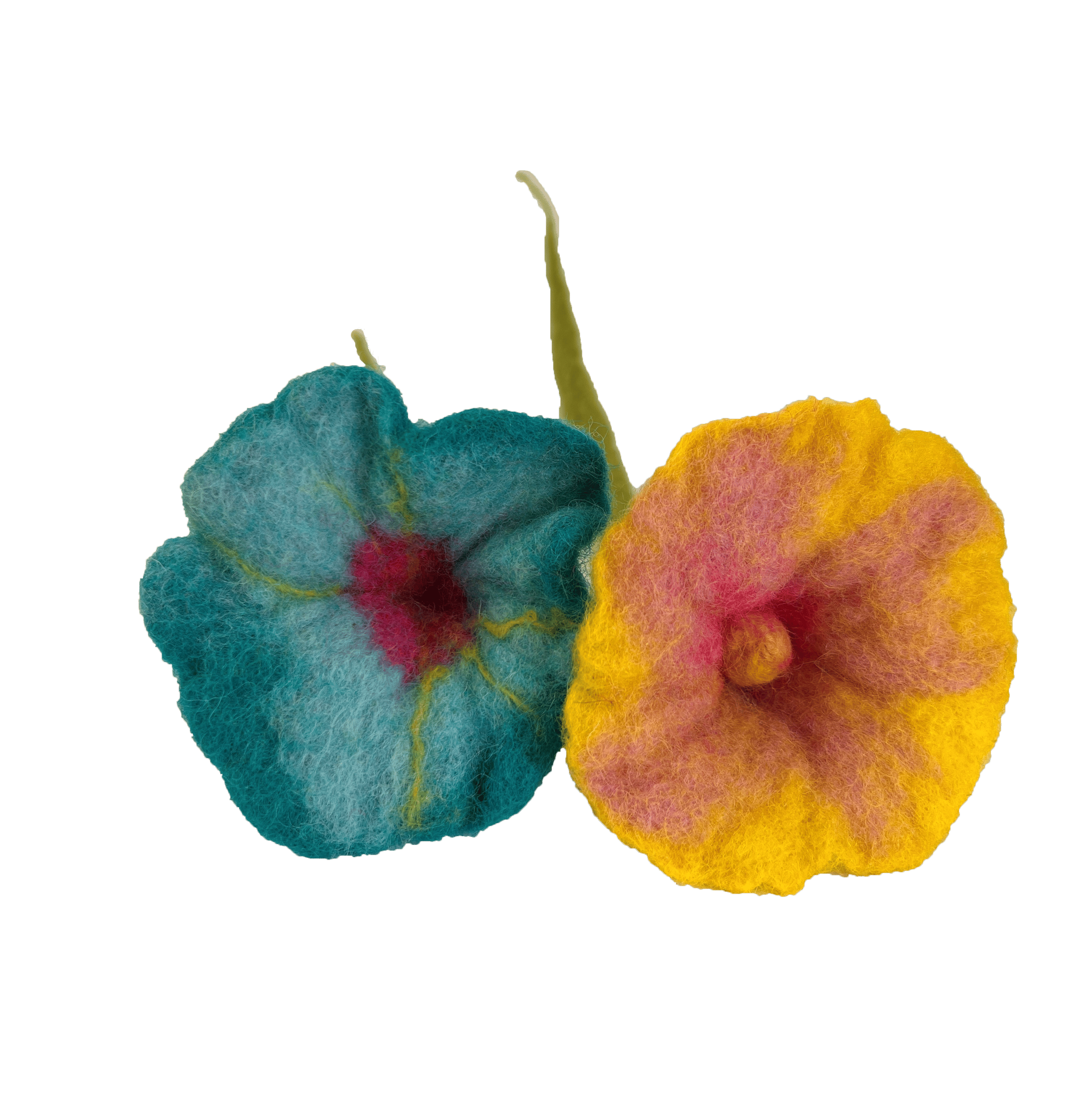 Flor de fieltro amarilla
