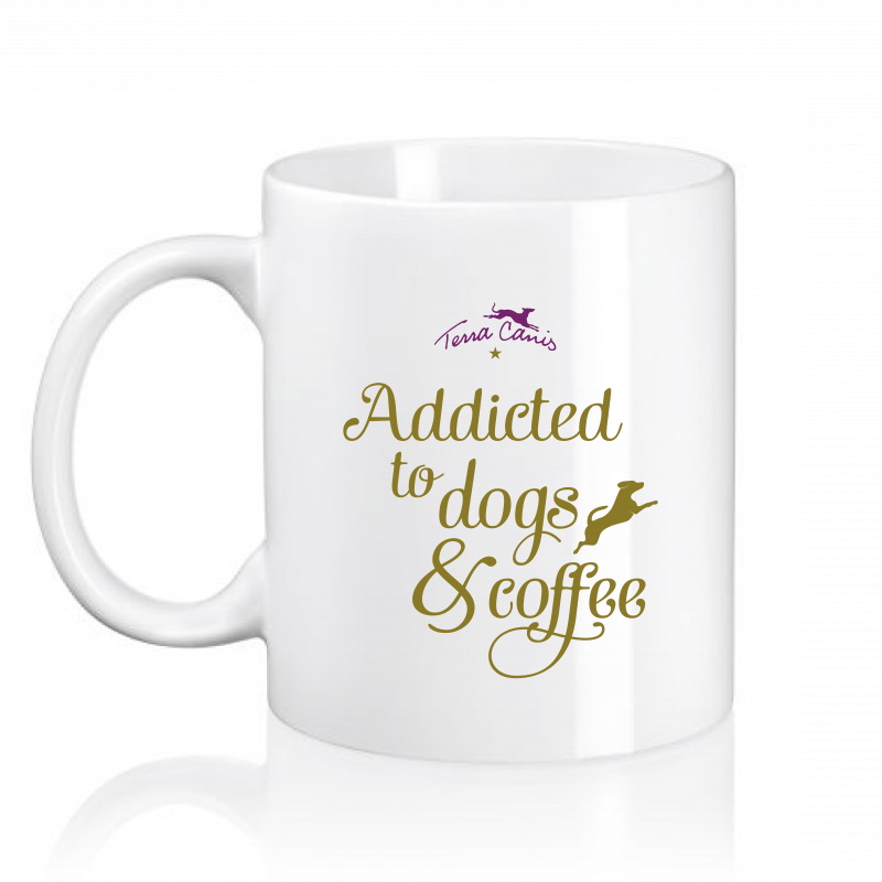Mug "addicted to dogs & coffee"