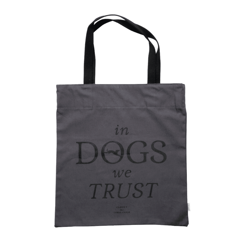 Canvas shopper "In DOGS we TRUST"
